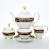 Чайный сервиз на 6 персон Valencia Cobalt Gold