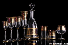 Набор бокалов для бренди Ametyst gold S/3, 6 шт, Timon