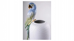Ваза Lladro Попугай 56х29х24 см, фарфор