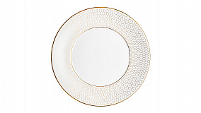 Чашка чайная с блюдцем Wedgwood Джио Голд 220 мл, фарфор