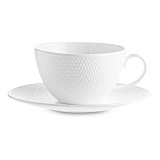 Чашка чайная с блюдцем Wedgwood Джио 290 мл, фарфор, п/к