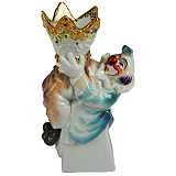 Фигурка Meissen-подсвечник 11,5см Клоун со свечой на животе (Й.Даниэльчик)