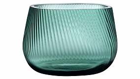 Ваза прямоугольная Nude Glass Опти 20х18 см, бирюзовая