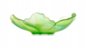 Чаша декоративная Decor de Table Pate de Verre Cristal Мак 18 см, хрустальное тесто